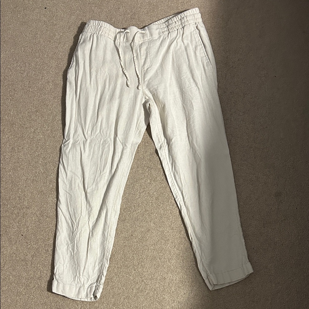 Old Navy Light Khaki Linen Pants